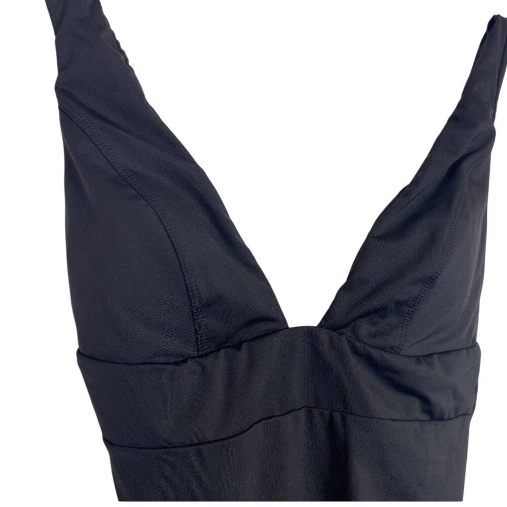 NWT Andie Swim Sardinia XS One Piece Swimsuit Black Padded Plunge V-neck Swim - Picture 5 of 8